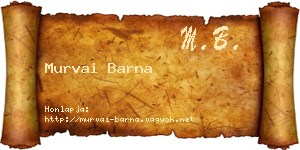 Murvai Barna névjegykártya